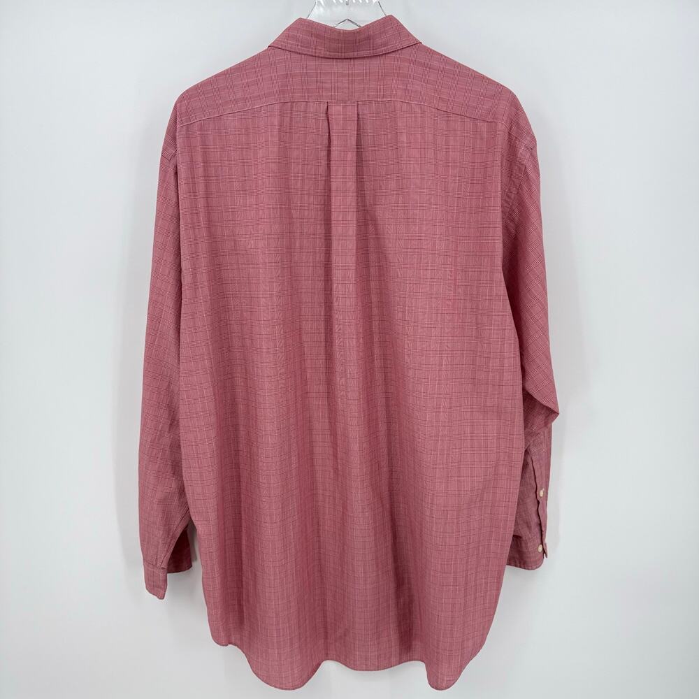 Ralph Lauren Mens XL Classic Fit Long Sleeve Button Front Shirt Red Plaid Cotton - Picture 6 of 9